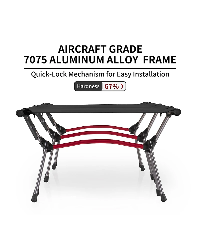 Naturehike ArmyWild Folding Camping Cot, Height Adjustable Ultralight Backpacking Cot, Portable Camping Bed for Camping Hiking Travel Home