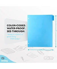 Binder Dividers with Tabs, 8 for 3 Ring Standard Index Folder Dividers, Plastic Multicolor White Insertable Tabs –