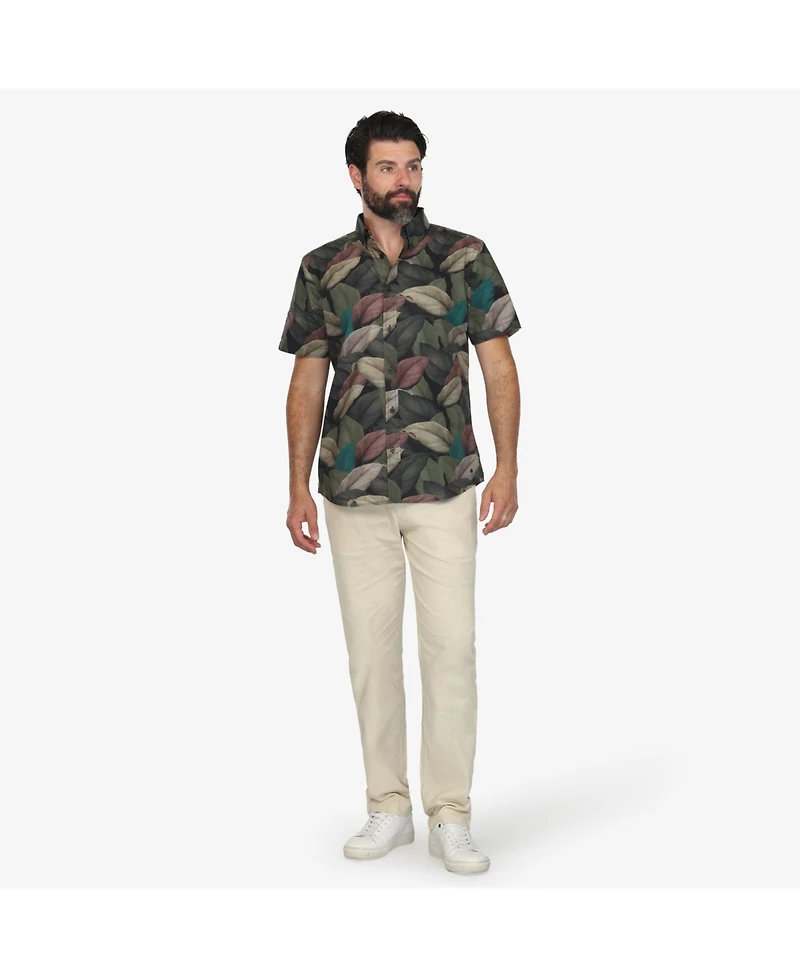 Vustra Men's Tropical Escape Button Down Shirt