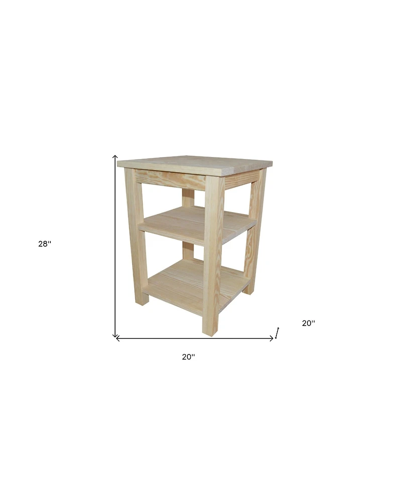 Solid Wood Nightstand for Bedroom Storage and Bedside Organization