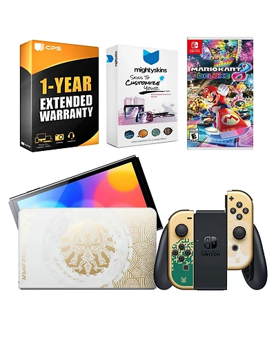 Nintendo Switch Oled Legend of Zelda: Tears of the Kingdom Edition with Mario Kart 8 Deluxe