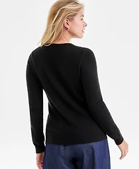 Charter Club Women's Long-Sleeve 100% Cashmere Crewneck Sweater, Macy's Exclusive