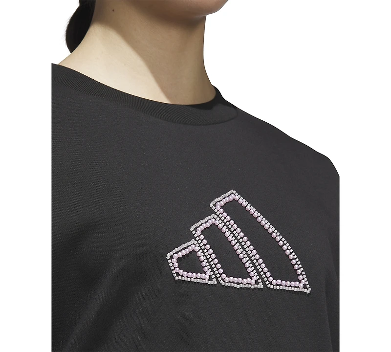 adidas Women's Faux-Pearl Logo Crewneck Sweatshirt