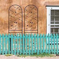 Streamdale 4 Pack Metal Garden Trellis, 86.7", Black