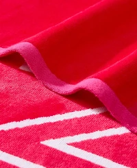 Nautica Logo Stripe Jacquard Beach Towel Set, 68" X 36"