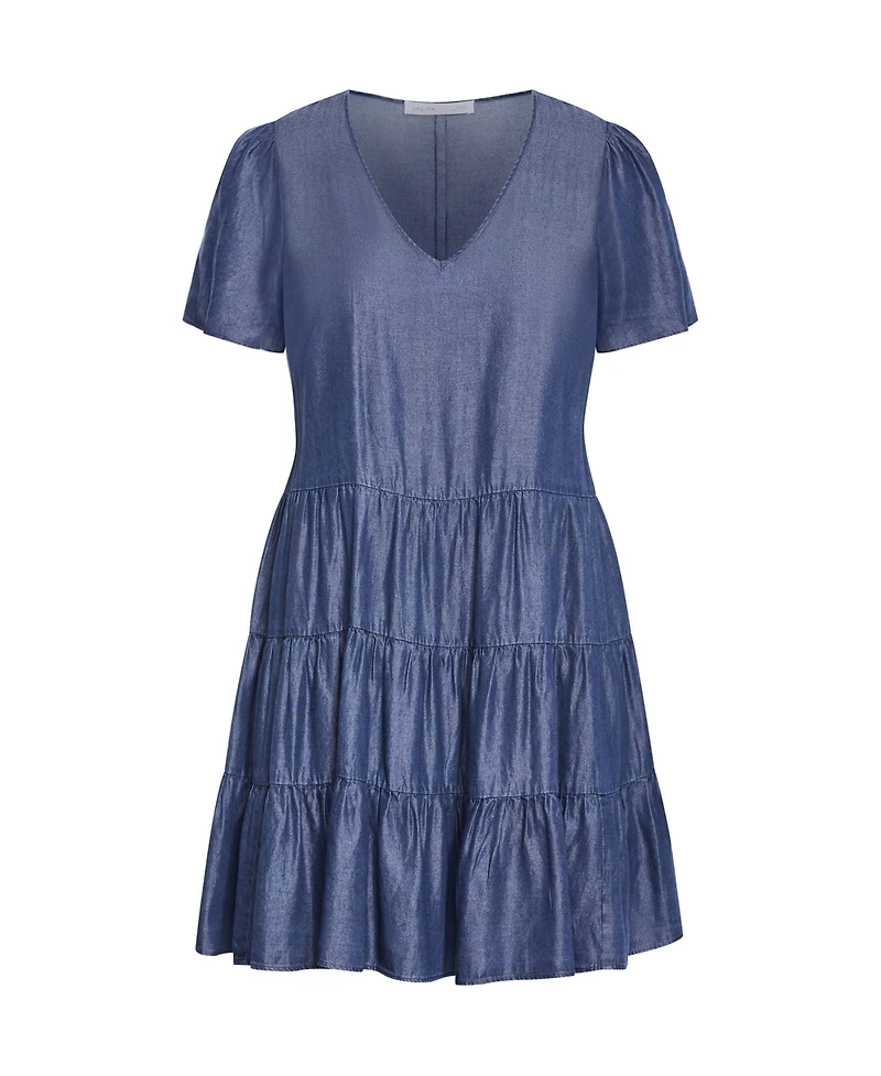 City Chic Plus Denim Tier Dress