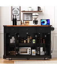 Streamdale 53" Farmhouse Kitchen Island Cart