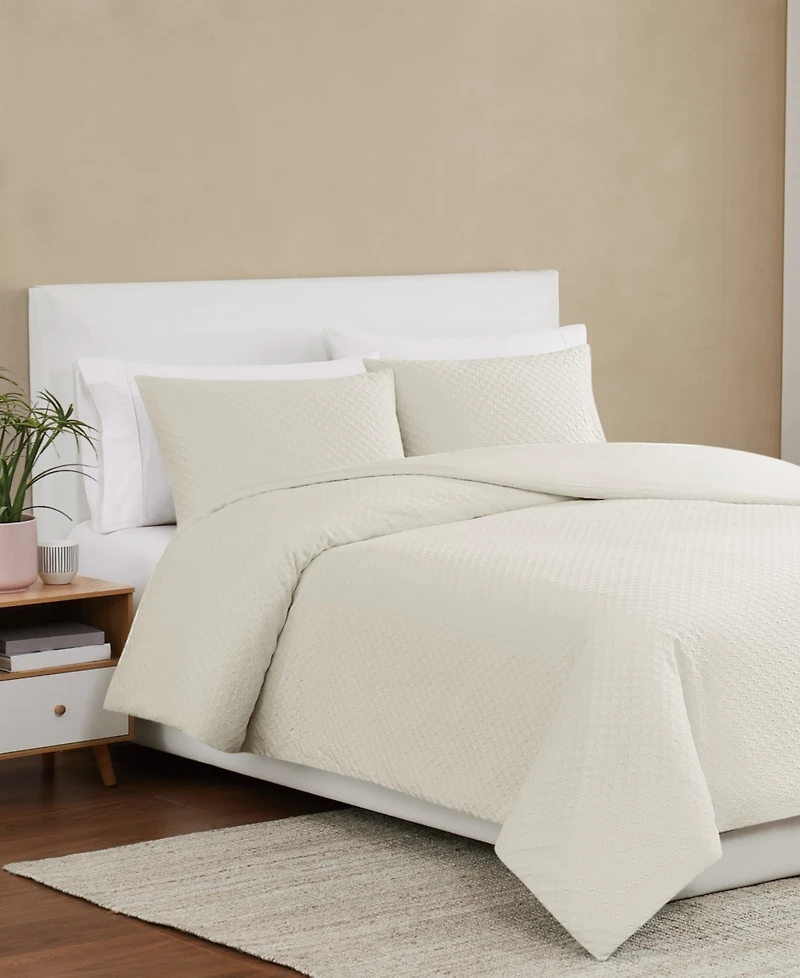 Brooklyn Loom Woven Texture 3-Pc. Comforter Set, Full/Queen