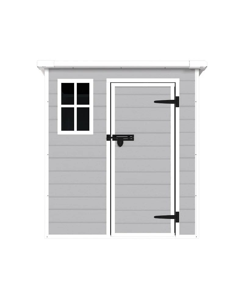 Streamdale Furniture 6x6 Ft Waterproof Resin, Lockable Doors Outdoor Storage Shed