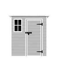 Streamdale Furniture 6x6 Ft Waterproof Resin, Lockable Doors Outdoor Storage Shed