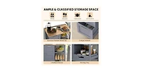 Rolling Kitchen Island Utility Storage Cart with 3 Large Drawers