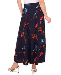 CeCe Women's Floral-Print Elastic-Waist Maxi Skirt