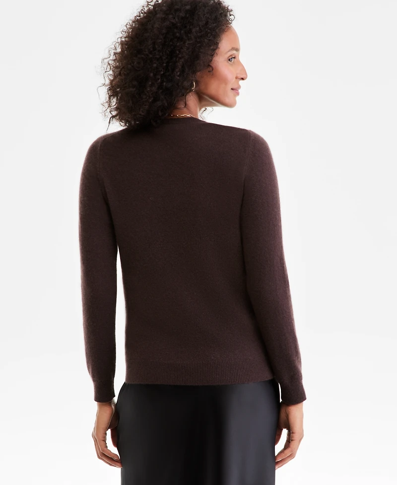 Charter Club Women's Long-Sleeve 100% Cashmere Crewneck Sweater, Macy's Exclusive