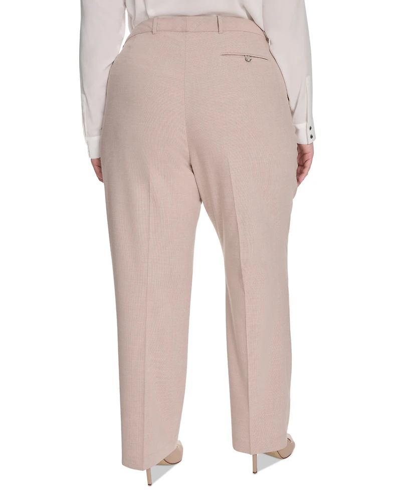 Calvin Klein Plus High-Rise Wide-Leg Pants