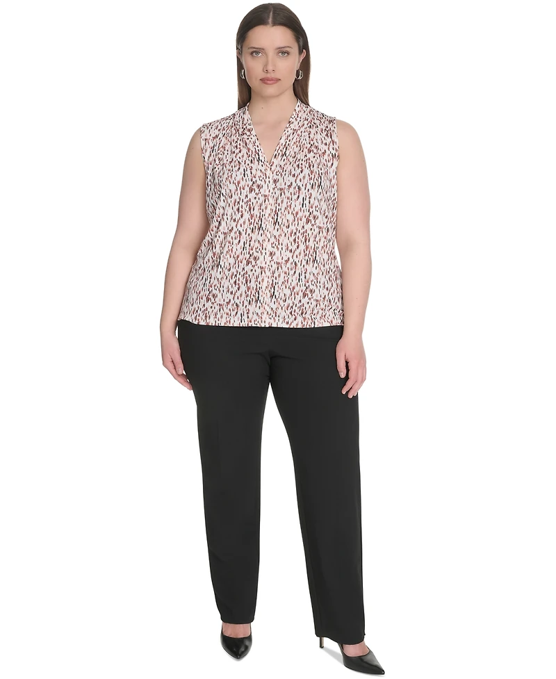 Calvin Klein Plus Printed Sleeveless V-Neck Camisole