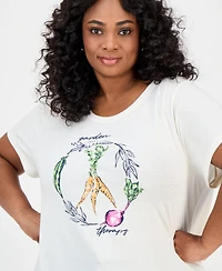 Style & Co Plus Printed Graphic T-Shirt, Exclusively at Macy's