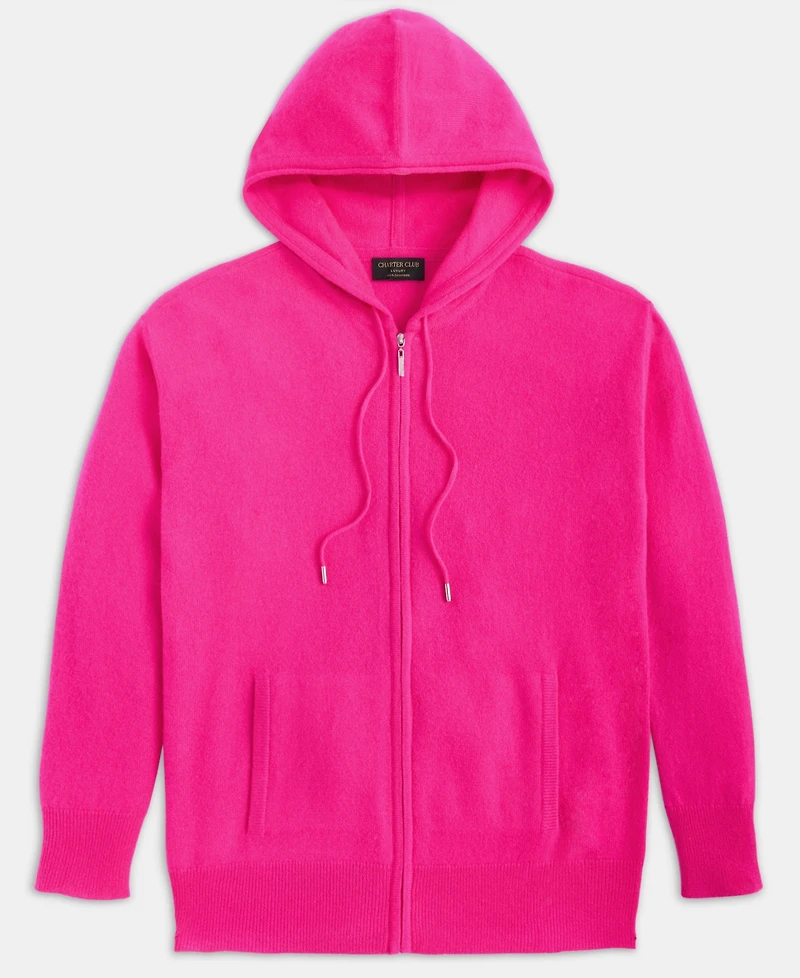 Charter Club Women's 100% Cashmere Zip Hoodie, Macy's Exclusive