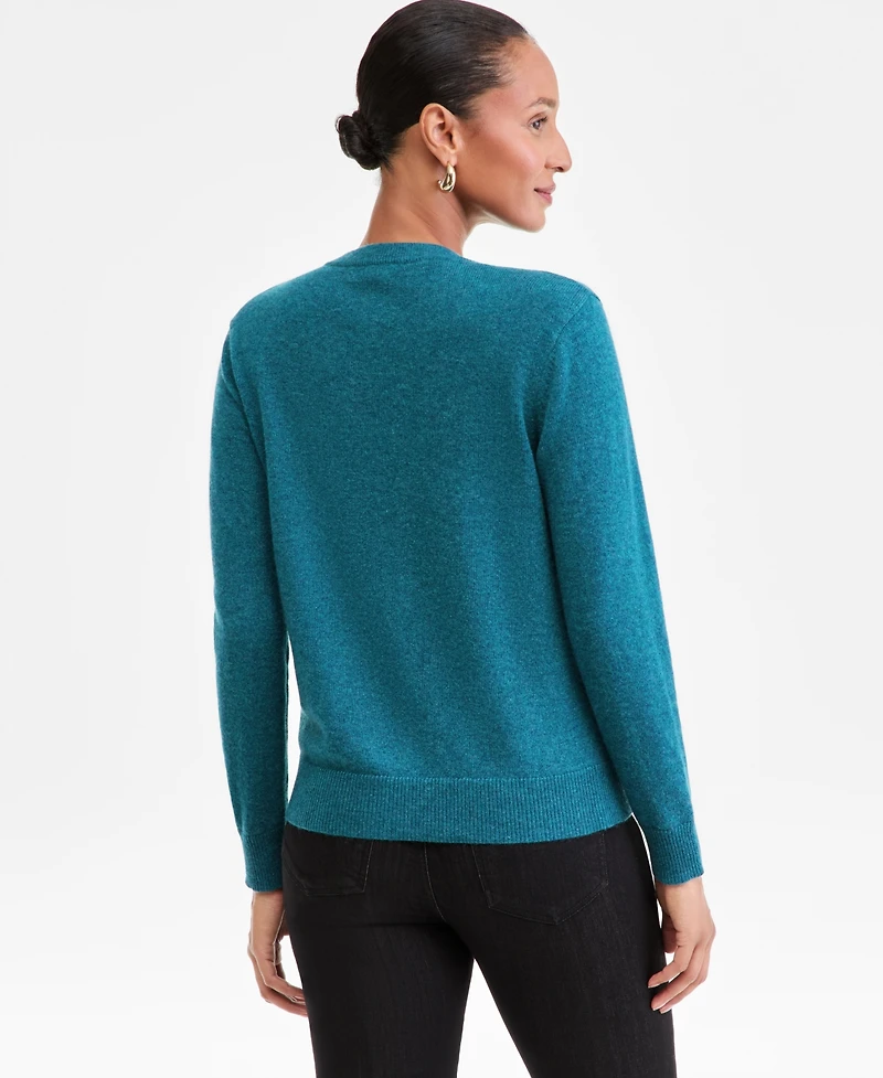 Charter Club Women's Petite 100% Cashmere Cardigan, Created for Macy's