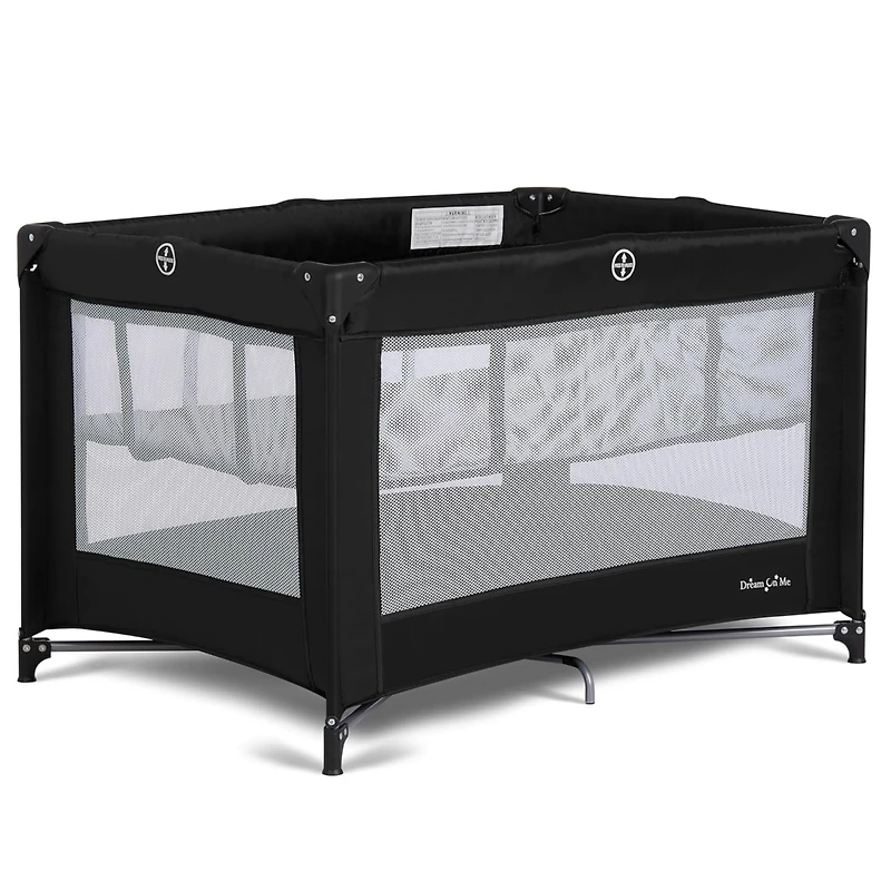 Dream On Me Zazzy Portable Playard with Bassinet in Gray