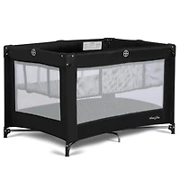 Dream On Me Zazzy Portable Playard with Bassinet in Gray