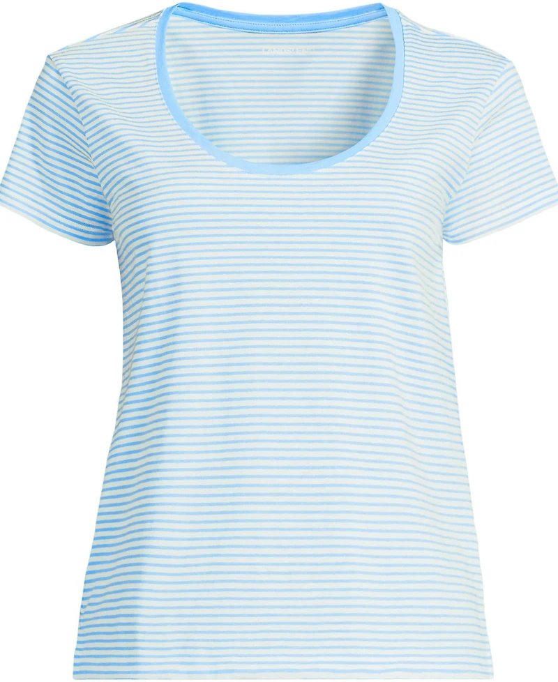 Lands' End Women's Supima Cotton Short Sleeve Scoop Neck Tee