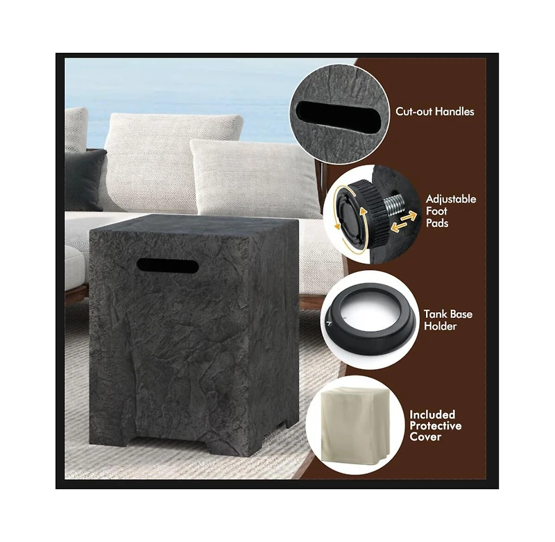 Propane Tank Cover Table Outdoor Gas Tank Storage Hideaway Cover