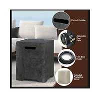 Propane Tank Cover Table Outdoor Gas Tank Storage Hideaway Cover