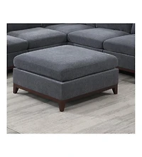 Streamdale 6-piece Chenille Modular Sectional with Ottoman