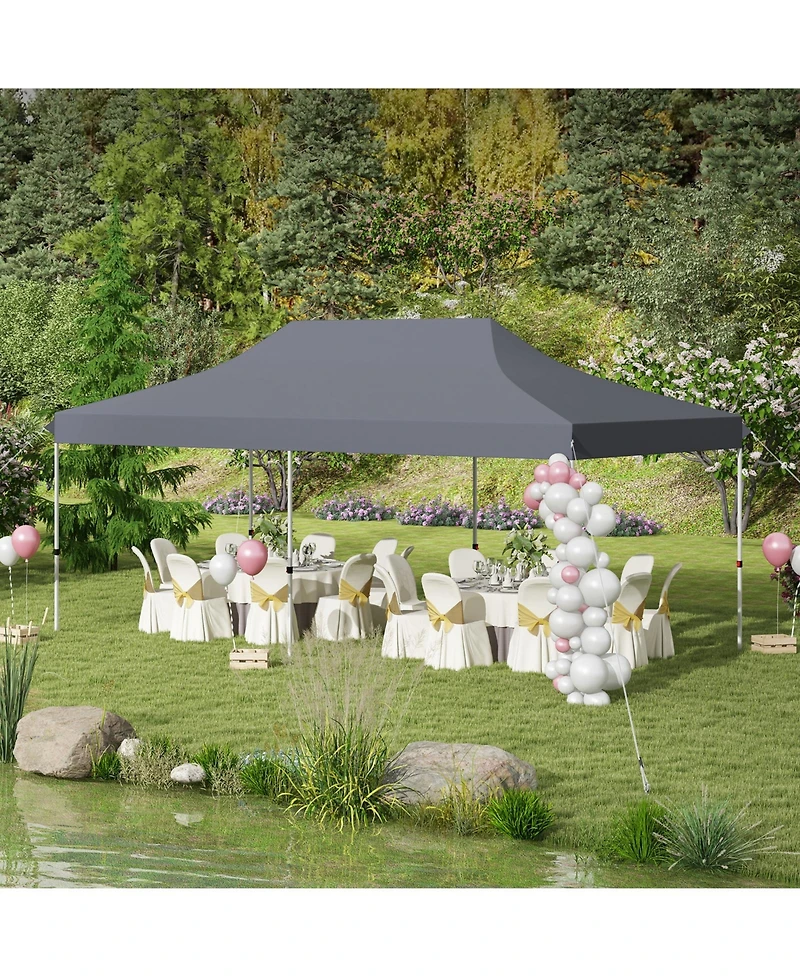 10 X 20 Ft Pop up Canopy Tent Foldable Portable Outdoor Gazebo with Carry Bag