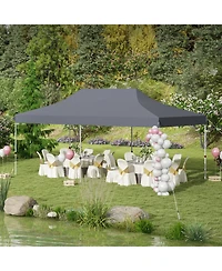 10 X 20 Ft Pop up Canopy Tent Foldable Portable Outdoor Gazebo with Carry Bag