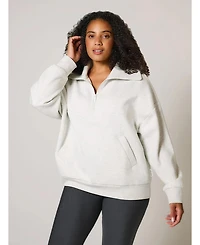 Lovall Women's All Szn Oversized 1/4 Zip Sweatshirt