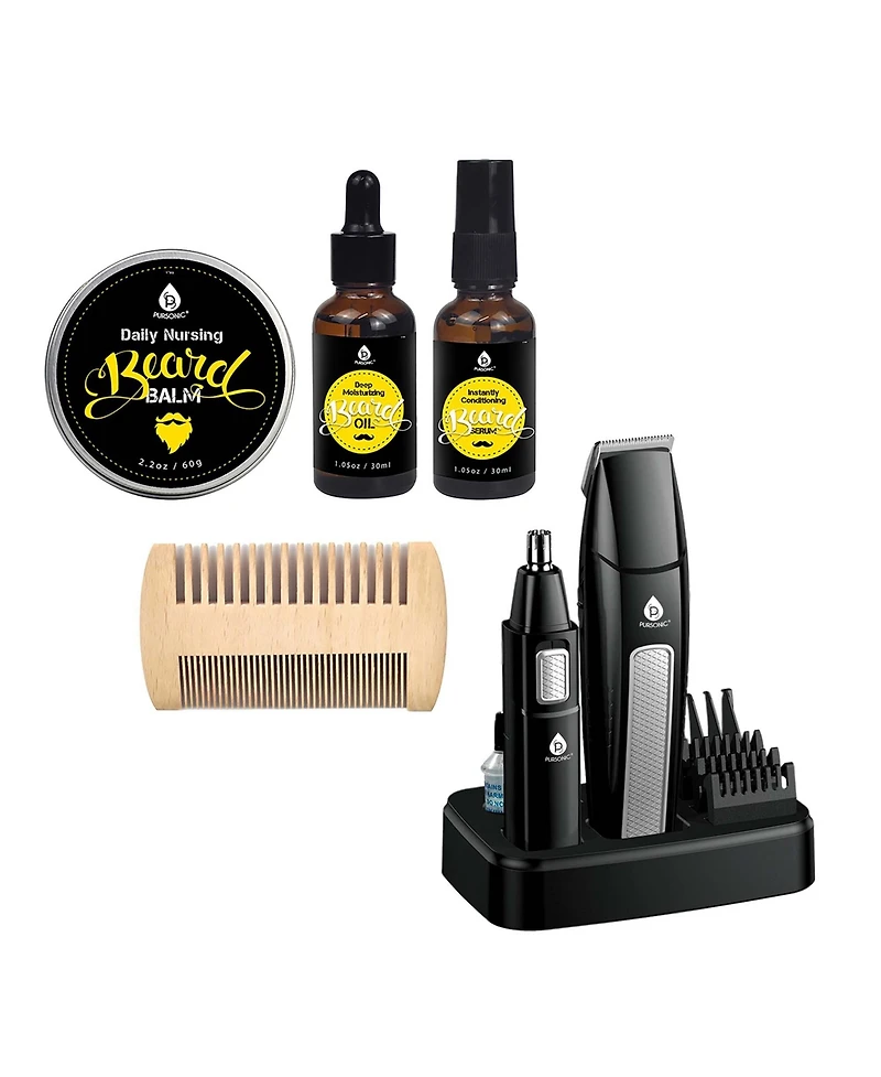 Mario Lopez Grooming Essentials Bundle with 10-Piece Trimming Kit & 4-Piece Beard Care Set
