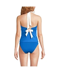 Lands' End Women's Seamed Halter Tankini Top