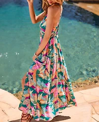 Cupshe Women's Dreamy Blossom Abstract Maxi Beach Dress