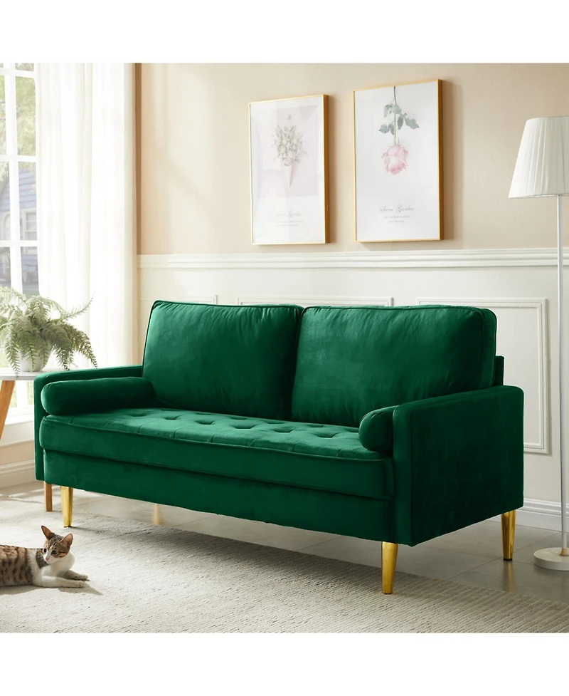 Streamdale Velvet Sofa 65 inch