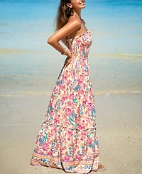 Cupshe Women's Sweet Lily Floral Maxi Beach Dress