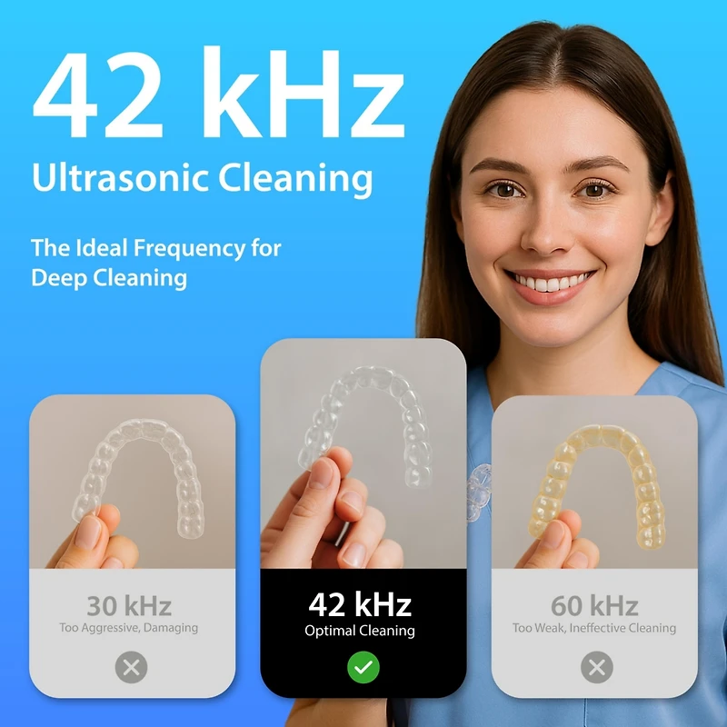 Magnasonic Ultrasonic Cleaner, 20oz Stainless Steel Tank, Digital Timer, 5 Cleaning Modes, w/ 8oz Gem & Jewelry Cleaner Concentrate Solution for All J