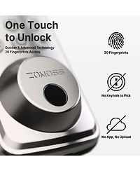 Zachvo Fingerprint Door Lock Keyless Deadbolt, Electric Door Locks with Keypads and Emergency Charging Port
