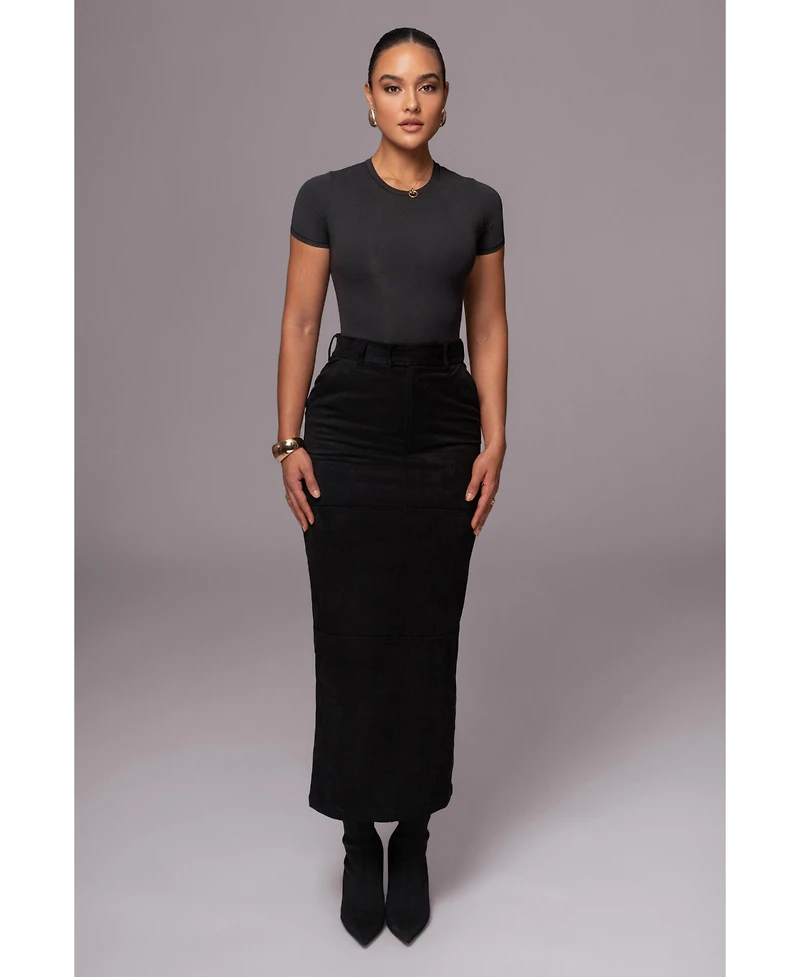 Jluxlabel Women's Joy Suede Maxi Skirt