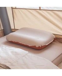 Naturehike Inflatable Camping Pillow - Portable 3D Comfortable Silent Sponge Pillow - Perfect for Camping and Travel (Khaki)