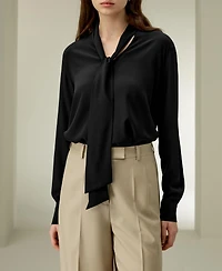 Lilysilk Women's Silk Bowtie Blouse