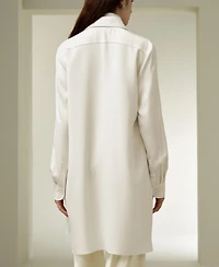 Lilysilk Women's Classic Longline Silk Shirt