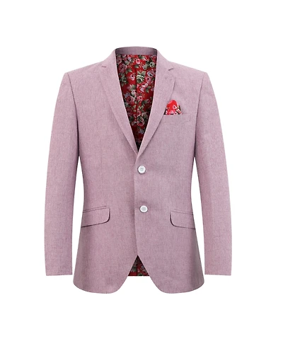Elie Balleh Boys Lavender Slim Fit Classic Melange Jacket