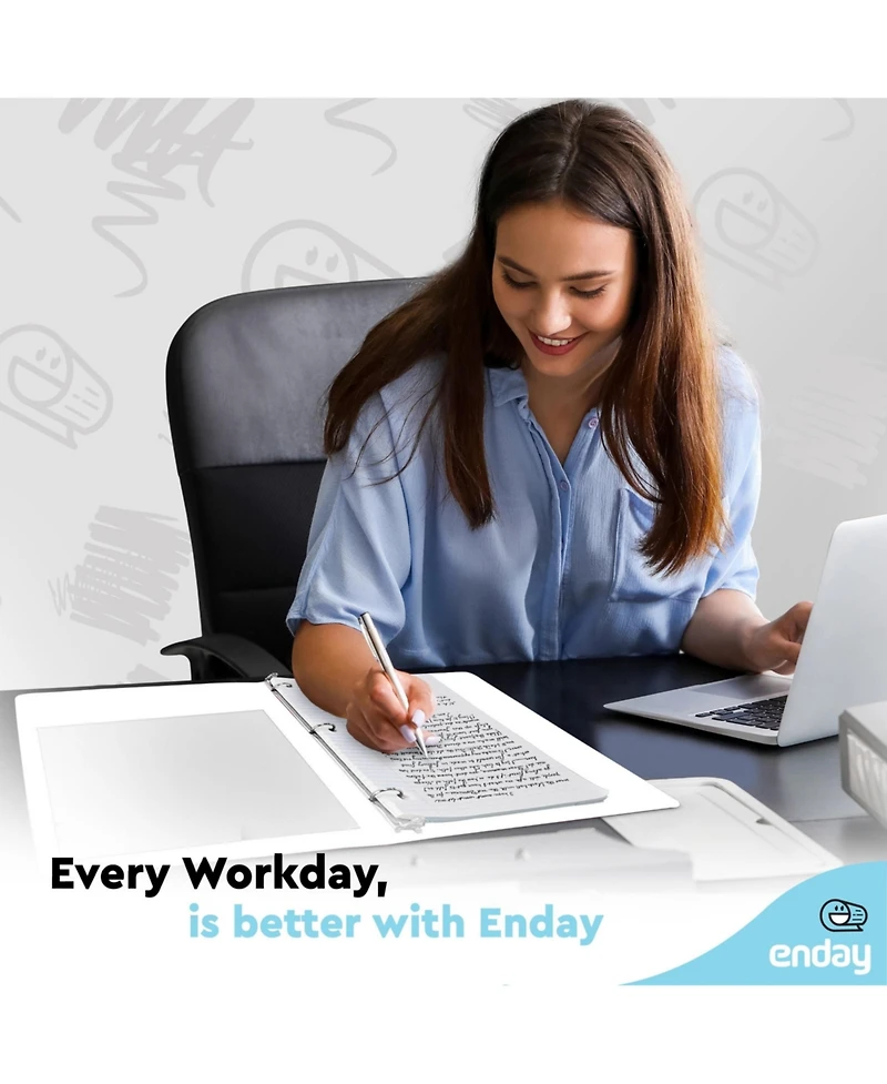 Enday 3-Ring Binder with Clear View Cover and 2 Inside Pockets – Heavy Duty Durable for School Supplies, Office Organization