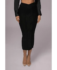 Jluxlabel Women's Merine Knit Midi Skirt