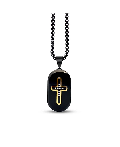 Anna Zuckerman Paxor Oblong Cross Necklace