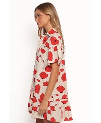 Petal and Pup Women's Peachy Mini Linen Dress