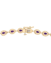 Amethyst (4 ct. t.w.) & Diamond (1/2 ct. t.w.) Bracelet in 14k Yellow Gold