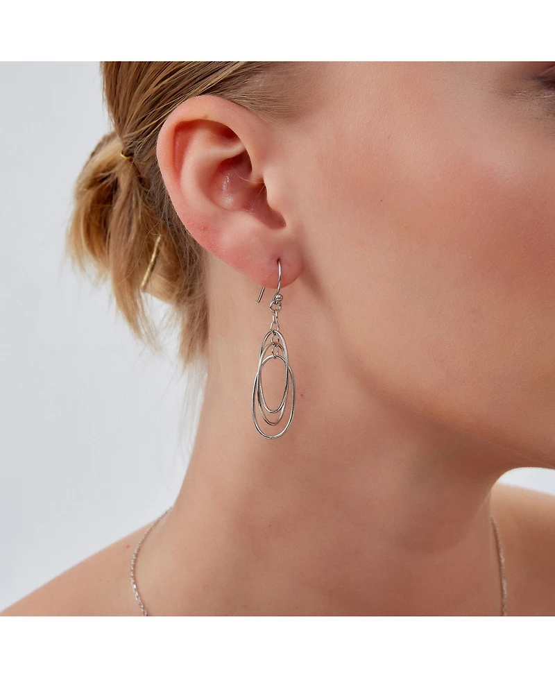 Spero London Nested Loop 3D Drop Earring in Sterling Silver