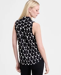 I.n.c. International Concepts Women's Printed Sleeveless Shirt, Exclusively at Macy's
